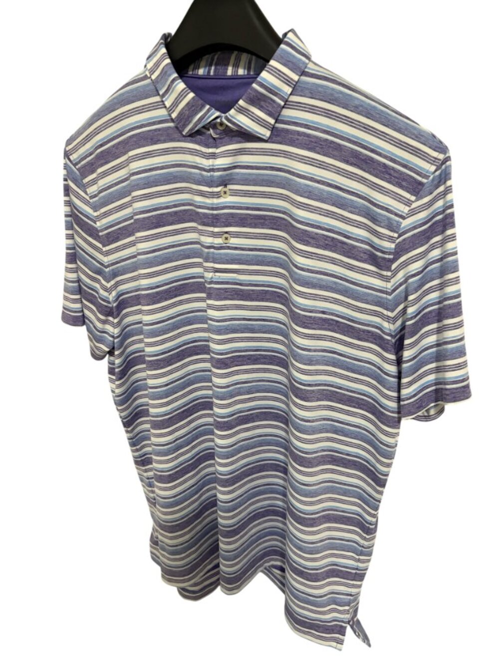Johnnie-O Stripped Men’s Polo Golf Shirt Size 2XL Logo - Picture 2 of 7